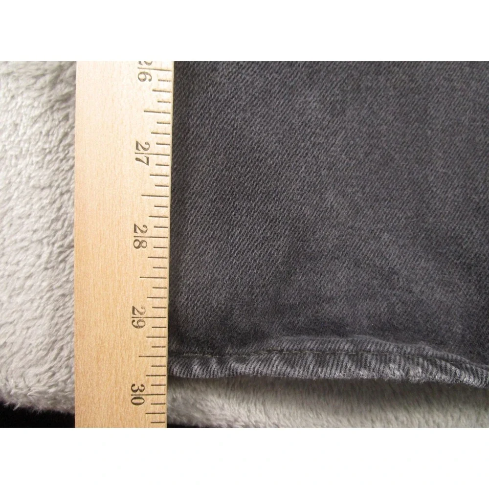 Levis 501 Jeans Mens 38x30 Black‎ Demim Distressed Button Fly Cotton Pockets